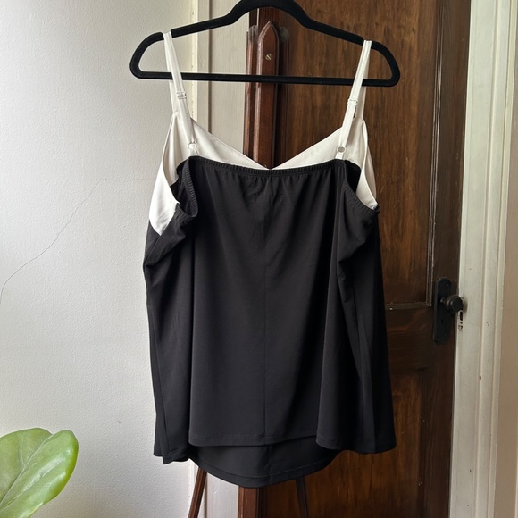 Glamour x Lane Bryant Tank, Black with White - Picture 2 of 5